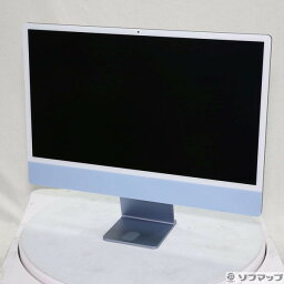 【中古】Apple(アップル) iMac 24-inch Mid 2021 MGPK3J／A Apple M1 8コアCPU_8コアGPU 8GB SSD256GB ブルー 〔12.7 Monterey〕 【377-ud】