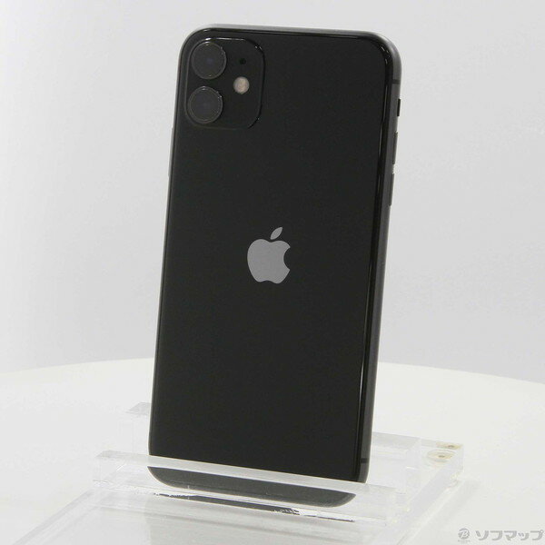 【中古】Apple(アップル) iPhone11 64GB ブラック MHDA3J／A SIMフリー 【305-ud】