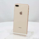 【中古】Apple(アップル) iPhone8 Plus 64GB ゴールド MQ9M2J／A SIMフリー 【258-ud】