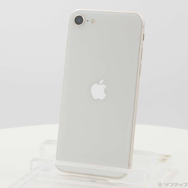 【中古】Apple(アップル) iPhone SE 第3世代 64GB スターライト MMYD3J／A SIMフリー 【198-ud】