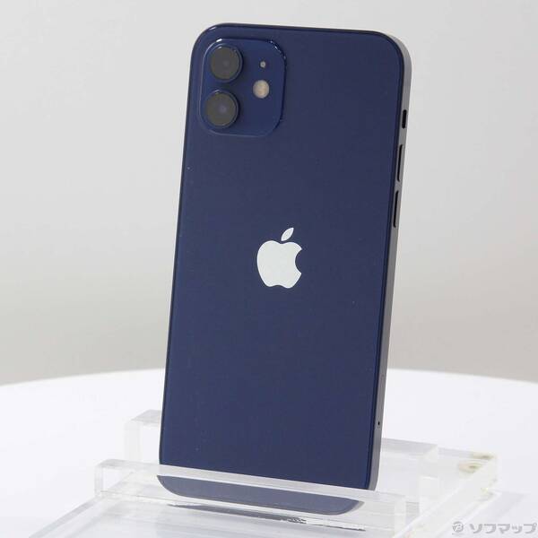 【中古】Apple(アップル) iPhone12 128GB ブルー MGHX3J／A SIMフリー 〔ネットワーク利用制限▲〕 【262-ud】