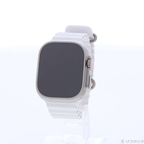 【中古】Apple(アップル) Apple Watch Ultra 2 GPS + Cellular 49mm チタニウムケース ホワイトオーシャンバンド 【258-ud】