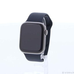 【中古】Apple(アップル) 〔展示品〕 Apple Watch Series 8 GPS + Cellular 45mm グラファイトステンレススチールケース ミッドナイトスポーツバンド 【344-ud】