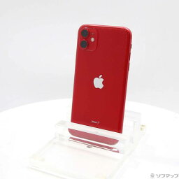 【中古】Apple(アップル) iPhone11 64GB プロダクトレッド MHDD3J／A SIMフリー 【262-ud】