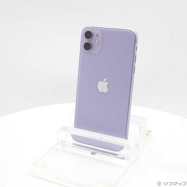 【中古】Apple(アップル) iPhone11 64GB パープル MWLX2J／A SoftBank 【258-ud】