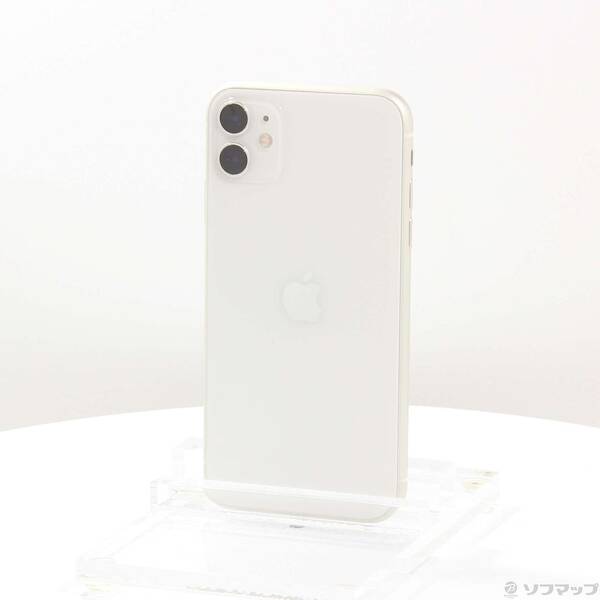 【中古】Apple(アップル) iPhone11 64GB ホワイト MWLU2J／A SIMフリー 【344-ud】