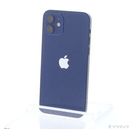 【中古】Apple(アップル) iPhone12 256GB ブルー MGJ33J／A SIMフリー 【251-ud】