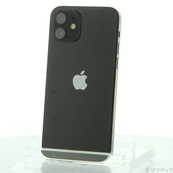 【中古】Apple(アップル) iPhone12 64GB ブラック MGHN3J／A SIMフリー 【198-ud】