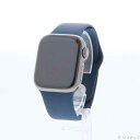 【中古】Apple(アップル) 〔展示品〕 Apple Watch Series 7 GPS + Cellular 41mm グラファイトステンレススチールケース アビスブルースポーツバンド 【258-ud】