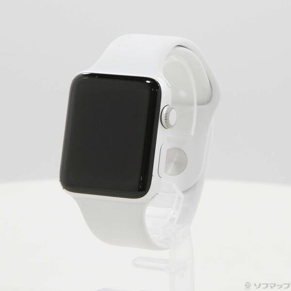 【中古】Apple(アップル) Apple Watch Series 3 GPS 42mm シルバーアルミニウムケース ホワイトスポーツバンド 【377-ud】