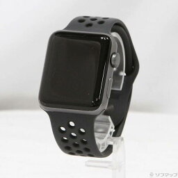 【中古】Apple(アップル) Apple Watch Series 3 Nike+ GPS 42mm スペースグレイアルミニウムケース アンスラサイト／ブラックNikeスポーツバンド 【349-ud】