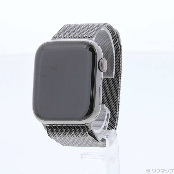 【中古】Apple(アップル) 〔展示品〕 Apple Watch Series 8 GPS + Cellular 45mm ステンレススチールケース グラファイトミラネーゼループ 【262-ud】