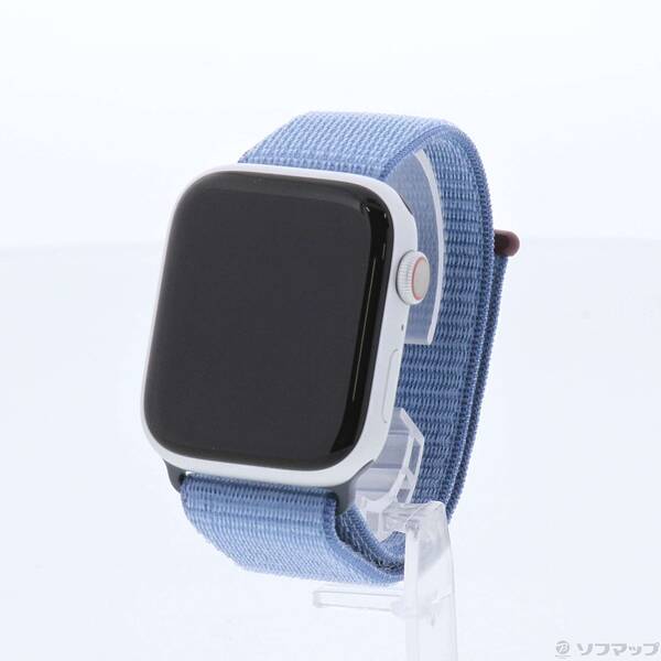 【中古】Apple(アップル) 〔展示品〕 Apple Watch Series 9 GPS + Cellular 45mm シルバーアルミニウムケース ウィンターブルースポーツループ 【344-ud】