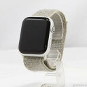 【中古】Apple(アップル) Apple Watch Series 4 GPS 44mm シルバーアルミニウムケース シーシェルスポーツループ 【276-ud...