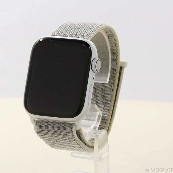 【中古】Apple(アップル) Apple Watch Series 4 GPS 44mm シルバーアルミニウムケース シーシェルスポーツループ 【262-ud】