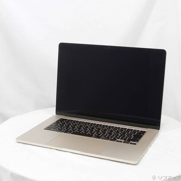 【中古】Apple(アップル) 〔展示品〕 MacBook Air 15.3-inch Mid 2023 MQKU3J／A Apple M2 8コアCPU_10コアGPU 8GB SSD256GB スターライト 〔13.6 Ventura〕 【258-ud】