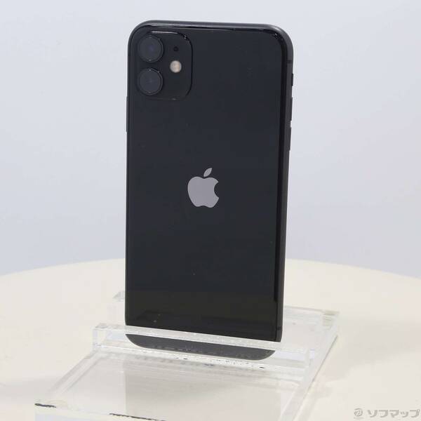 【中古】Apple(アップル) iPhone11 64GB ブラック MWLT2J／A SoftBank 【262-ud】
