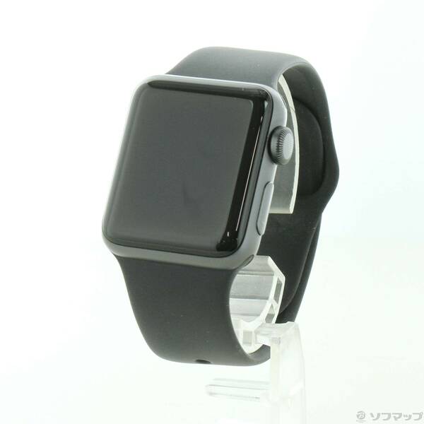 【中古】Apple(アップル) Apple Watch Series 3 GPS 38mm スペースグレイアルミニウムケース ブラックスポーツバンド 【344-ud】