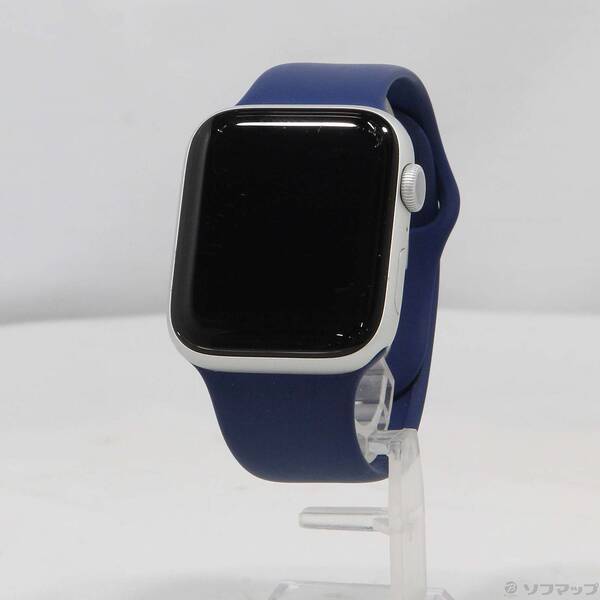 【中古】Apple(アップル) Apple Watch Series 6 GPS 44mm シルバーアルミニウムケース アビスブルースポーツバンド 【198-ud】