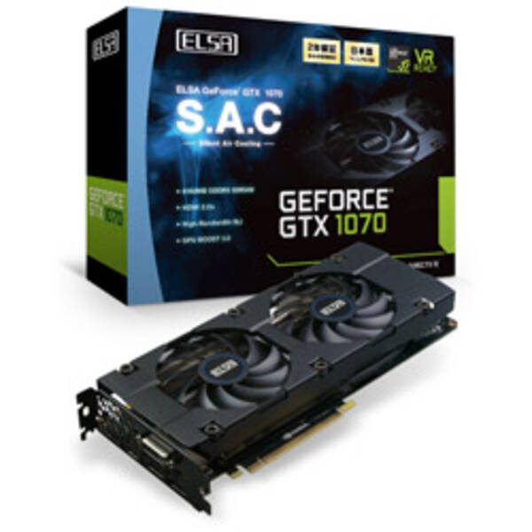 yÁzELSA(GU) GeForce GTX 1070 8GB S.A.C GD1070-8GERXS y247-udz