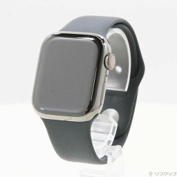 【中古】Apple(アップル) Apple Watch Series 9 GPS + Cellular 41mm グラファイトステンレススチールケース ミッドナイトスポーツバンド 【276-ud】