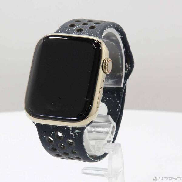 【中古】Apple(アップル) Apple Watch Series 9 GPS + Cellular 45mm ゴールドステンレススチールケース ミッドナイトスカイNikeスポー..