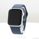 【中古】Apple(アップル) Apple Watch SE 第2世代 GPS 40mm シルバーアルミニウムケース ストームブルースポーツバンド 【344-ud】