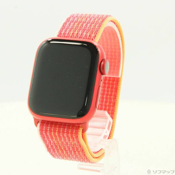 【中古】Apple(アップル) Apple Watch Series 8 GPS 41mm (PRODUCT)REDアルミニウムケース レッドスポーツループ 【258-ud】