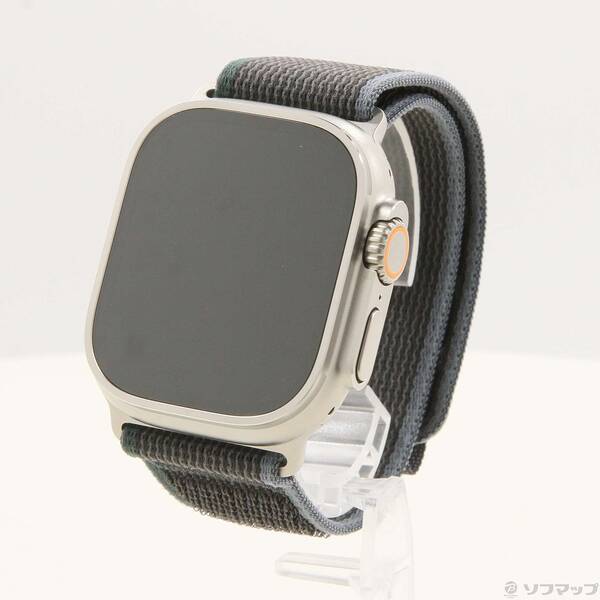 【中古】Apple(アップル) Apple Watch Ultra 2 GPS + Cellular 49mm チタニウムケース ブルー／ブラックトレイルループ 【258-ud】