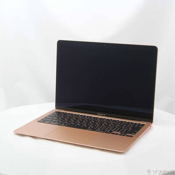 【中古】Apple(アップル) MacBook Air 13.3-inch Late 2020 MGND3J／A Apple M1 8コアCPU_7コアGPU 8GB SSD256GB ゴールド 〔12.6 Monterey〕 【251-ud】