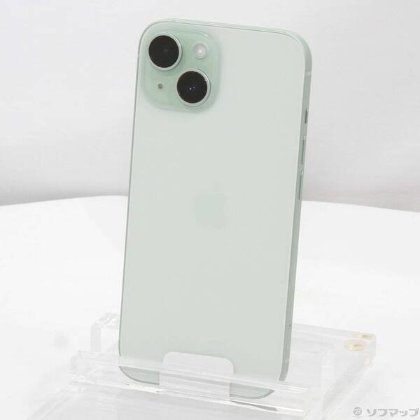 【中古】Apple(アップル) iPhone15 512GB グリーン MTMY3J／A SIMフリー 【269-ud】