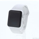 【中古】Apple(アップル) Apple Watch Series 3 GPS 38mm シルバーアルミニウムケース ホワイトスポーツバンド 【344-ud】