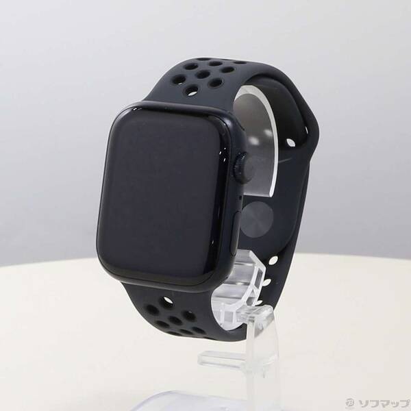 【中古】Apple(アップル) Apple Watch Series 7 Nike GPS 45mm ミッドナイトアルミニウムケース アンスラサイト／ブラックNIKEスポーツ..