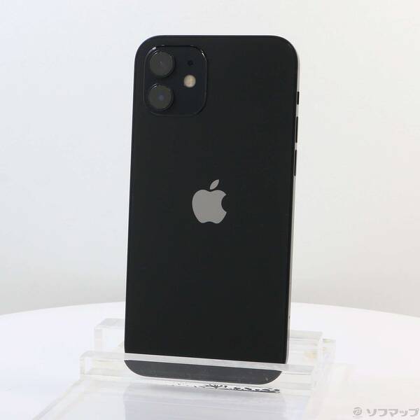 【中古】Apple(アップル) iPhone12 64GB ブラック MGHN3J／A SIMフリー 【297-ud】