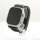 【中古】Apple(アップル) Apple Watch Ultra 2 GPS + Cellular 49mm チタニウムケース ブルー／ブラックトレイルループ 【262-ud】