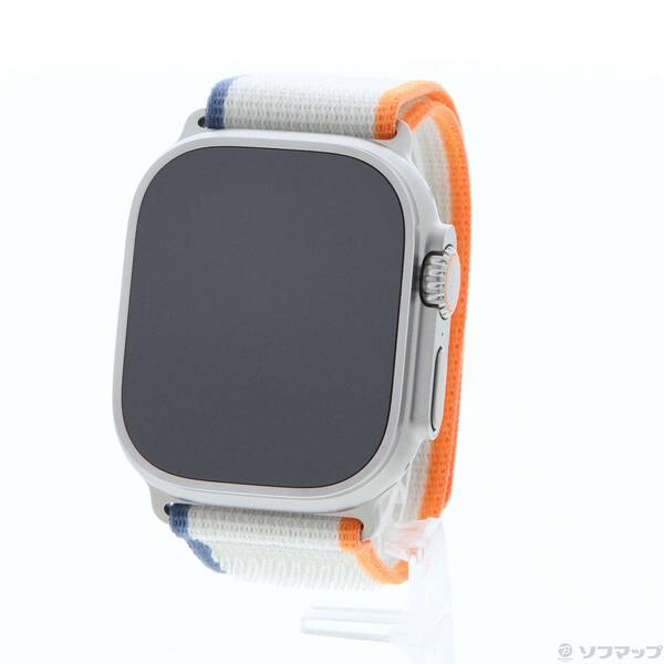 【中古】Apple(アップル) Apple Watch Ultra 2 GPS + Cellular 49mm チタニウムケース オレンジ／ベージュトレイルループ 【262-ud】