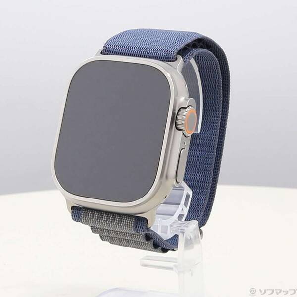 【中古】Apple(アップル) Apple Watch Ultra 2 GPS + Cellular 49mm チタニウムケース ブルーアルパインループ 【348-ud】