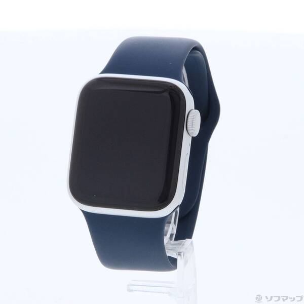 【中古】Apple(アップル) Apple Watch SE 第1世代 GPS 40mm シルバーアルミニウムケース アビスブルースポーツバンド 【377-ud】