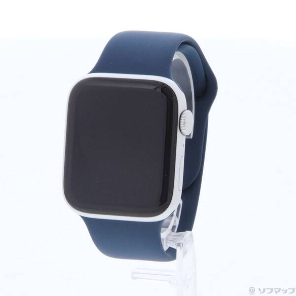 【中古】Apple(アップル) Apple Watch SE 第1世代 GPS 44mm シルバーアルミニウムケース アビスブルースポーツバンド 【344-ud】