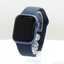 【中古】Apple(アップル) Apple Watch Series 7 GPS 41mm ブルーアルミニウムケース アビスブルースポーツバンド 【348-ud】