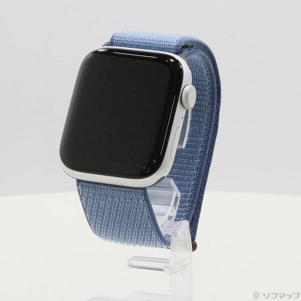 【中古】Apple(アップル) Apple Watch SE 第2世代 GPS 44mm シルバーアルミニウムケース ウインターブルースポーツループ 【352-ud】