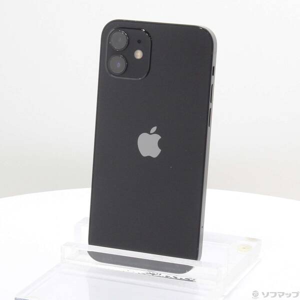 【中古】Apple(アップル) iPhone12 64GB ブラック MGHN3J／A SIMフリー 【262-ud】