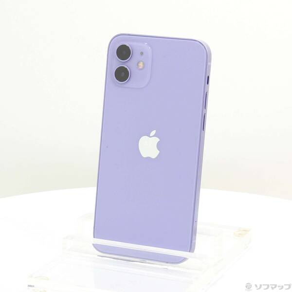 【中古】Apple(アップル) iPhone12 64GB パープル MJNH3J／A SIMフリー 【377-ud】