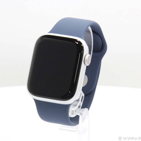 【中古】Apple(アップル) Apple Watch Series 9 GPS + Cellular 45mm シルバーアルミニウムケース ストームブルースポーツバンド 【276-ud】