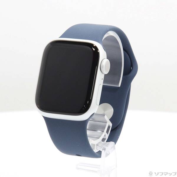 【中古】Apple(アップル) Apple Watch Series 9 GPS 41mm シルバーアルミニウムケース ストームブルースポーツバンド 【269-ud】