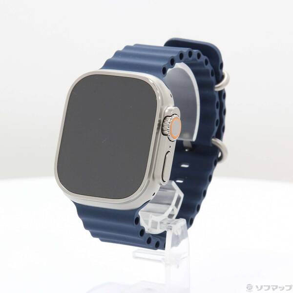 【中古】Apple(アップル) Apple Watch Ultra 2 GPS + Cellular 49mm チタニウムケース ブルーオーシャンバンド 【258-ud】