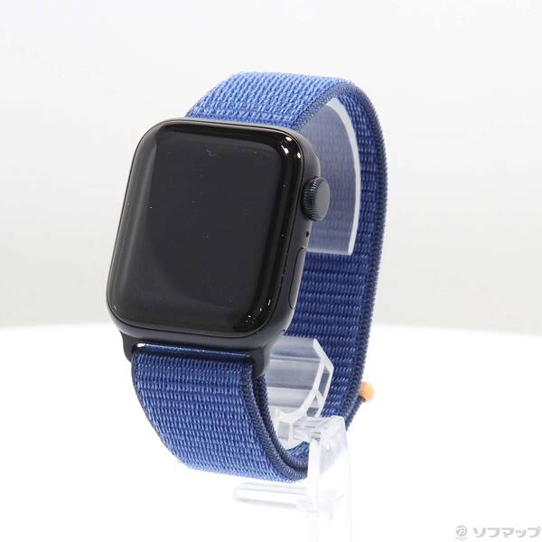 【中古】Apple(アップル) Apple Watch SE 第2世代 GPS 40mm ミッドナイトアルミニウムケース オーシャンブルースポーツループ 【348-ud】