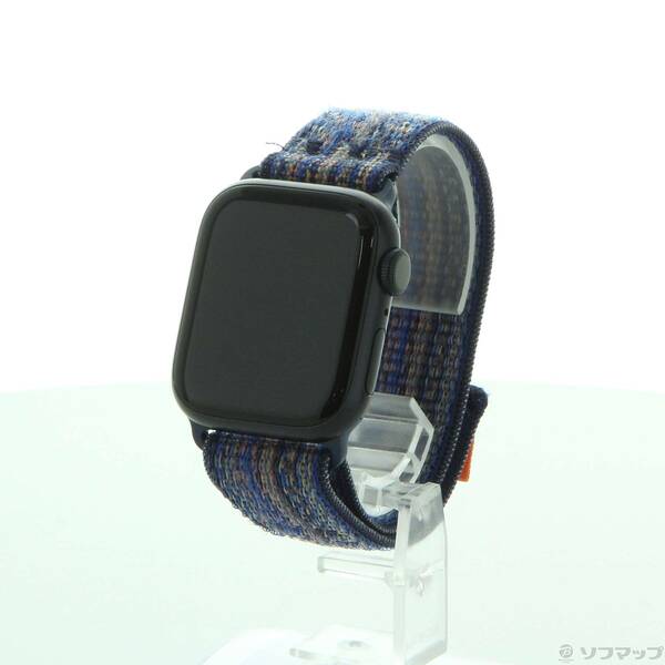【中古】Apple(アップル) Apple Watch Series 9 GPS 41mm ミッドナイトアルミニウムケース ゲームロイヤル／オレンジNikeスポーツループ 【258-ud】