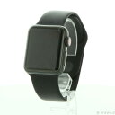 【中古】Apple(アップル) Apple Watch Series 3 GPS + Cellular 38mm スペースブラックステンレススチールケース ブラ...