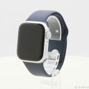 【中古】Apple(アップル) Apple Watch Series 9 GPS 41mm シルバーアルミニウムケース ストームブルースポーツバンド 【295-...
